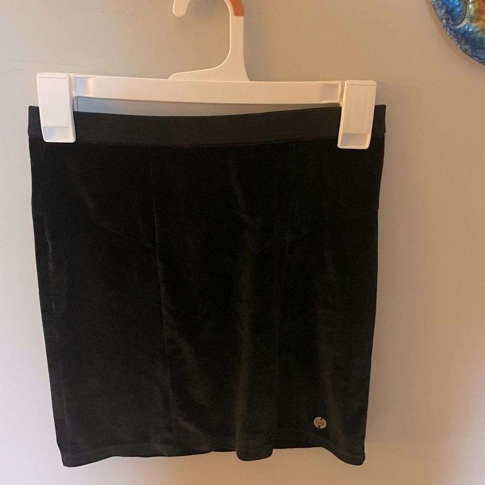Black Velvet Vans Miniskirt
